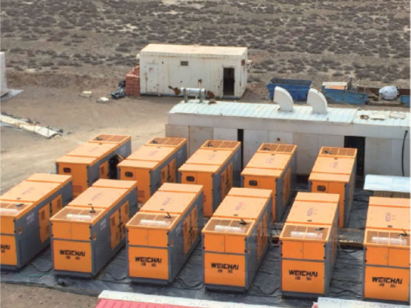 WP13 Sinopec Shaya Block의 80D 굴착 장치 주 발전 지원 프로젝트의 12×250kW 가스 생산 및 발전 프로젝트